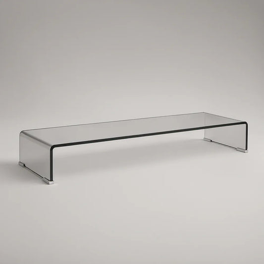 Obdélníkový stolek z čirého tvrzeného skla 110 × 40 × 35 cm